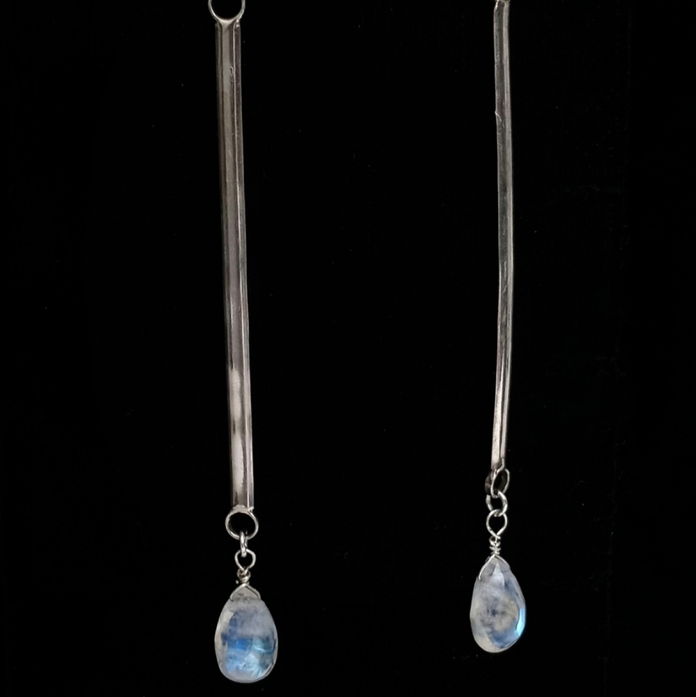 Sterling moonstone earrings